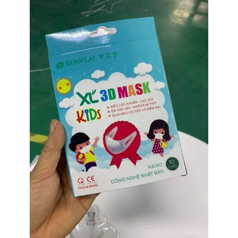 [Mã COSDAY giảm 8% đơn 150K] Hộp 10 chiếc khẩu trang 3D mask Xuân Lai XL cho bé | BigBuy360 - bigbuy360.vn