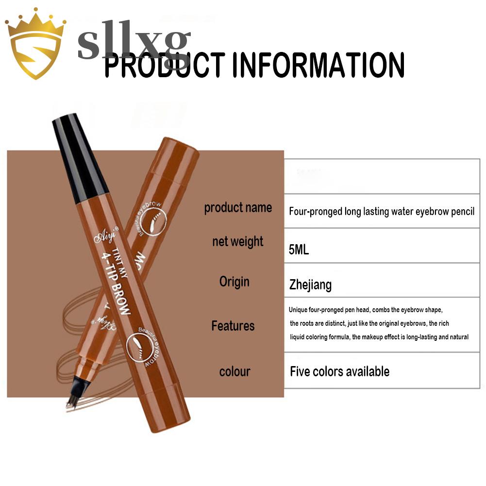 Bút kẻ lông mày dạng lỏng lâu trôi chống thấm nước thiết kế đầu 4 nhánh 3D
 | BigBuy360 - bigbuy360.vn