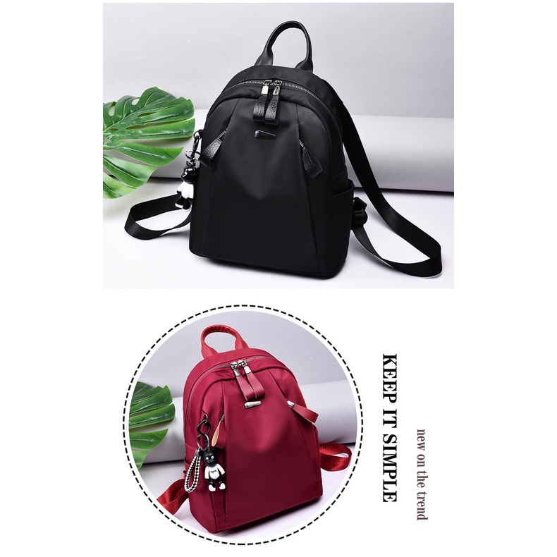 Ba Lô oxford Màu Trơn Sức Chứa Lớn Mẫu 2022 Thời Trang Cho Nữ