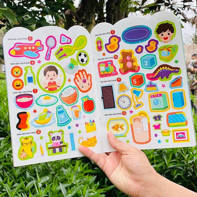 Bộ Sticker 365 Bóc Dán Thông Minh Cho Bé 6 Chủ Đề Song Ngữ Việt Anh Cho Bé Thoả Sức Sáng Tạo