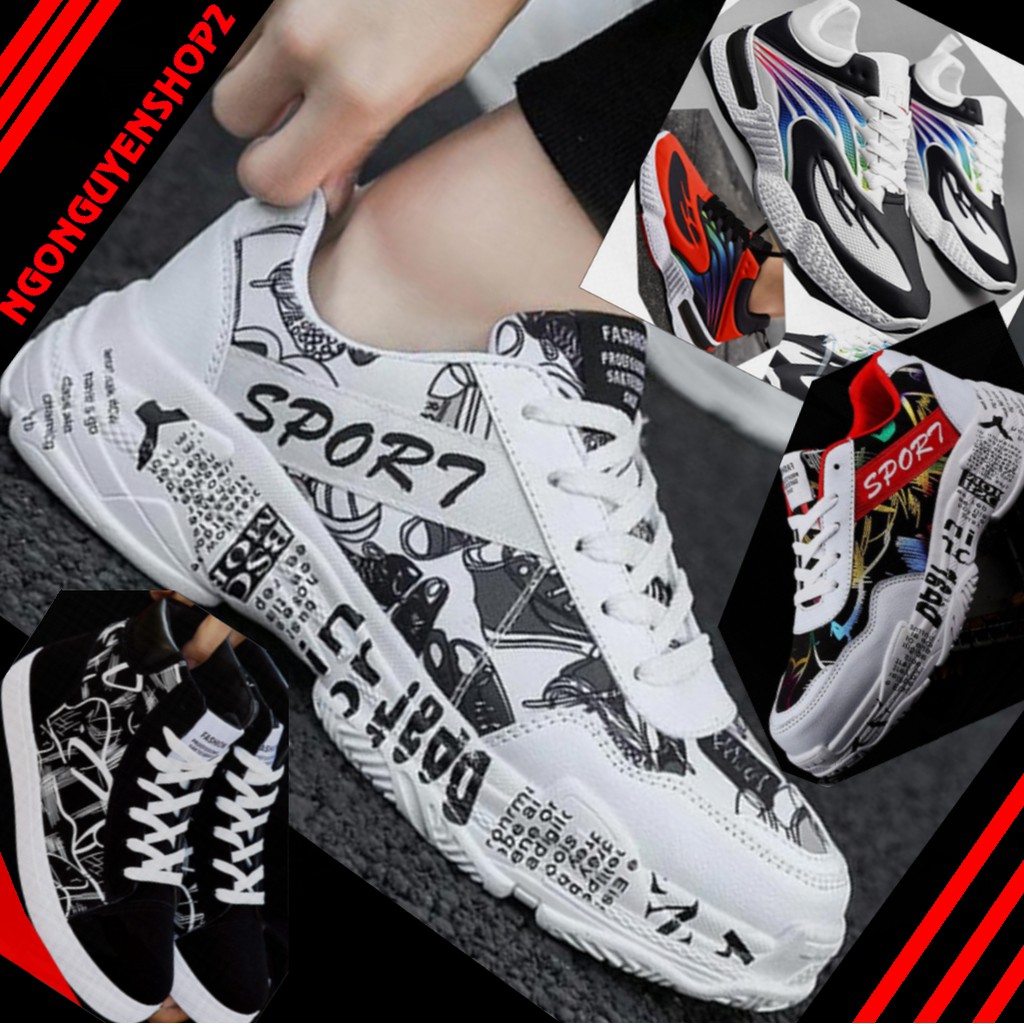 [Freeship + Fullbox] Giày Nam, giày Sneaker Nam Cao Cấp, Kiểu Dáng Hàn Quốc New 2