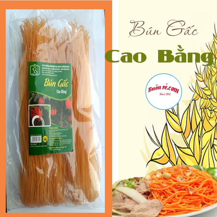 Bún Gấc Cao Bằng( nông sản sạch AThai) 500g sợi bún màu cam đẹp mắt - 00010