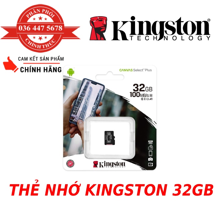 Thẻ Nhớ 32gb 64gb Micro SDXC Kingston Class 10 100MB/s