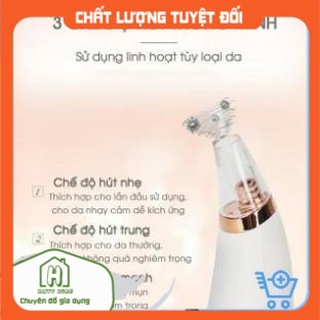Máy Hút Mụn Cầm Tay 5 Lực Cao Cấp Black Head Detector Dùng Pin Tiểu Siêu Tiện Dụng, Bảo Hành 6 Tháng