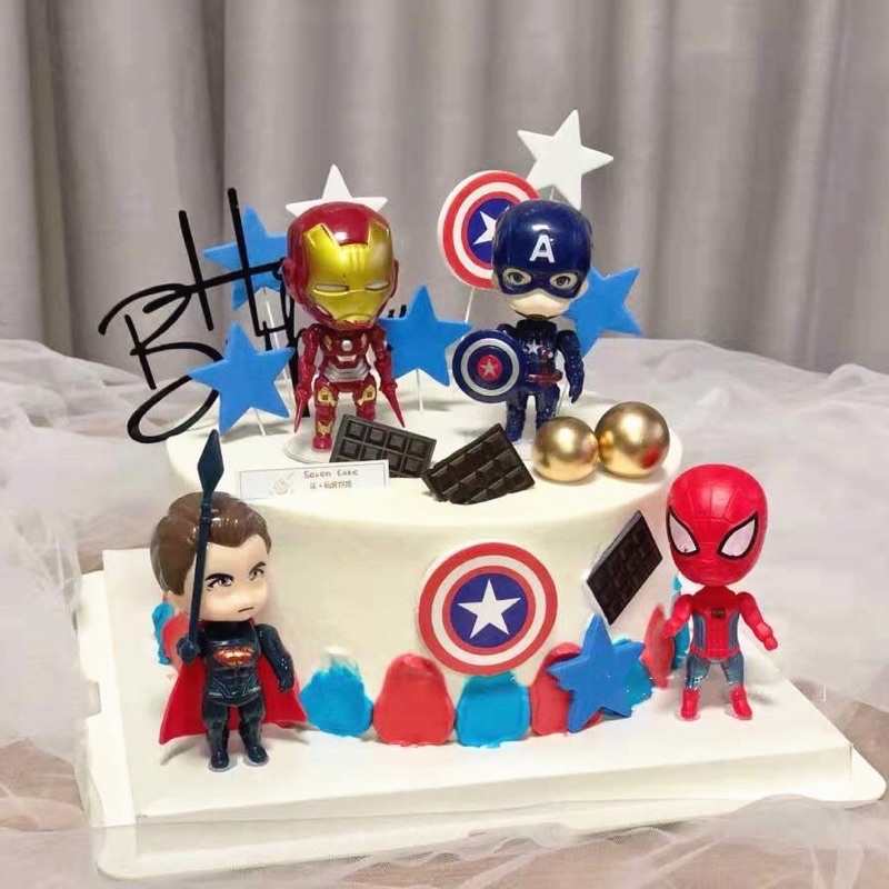 Phụ kiện trang trí bánh kem, bánh sinh nhật- siêu nhân anh hùng