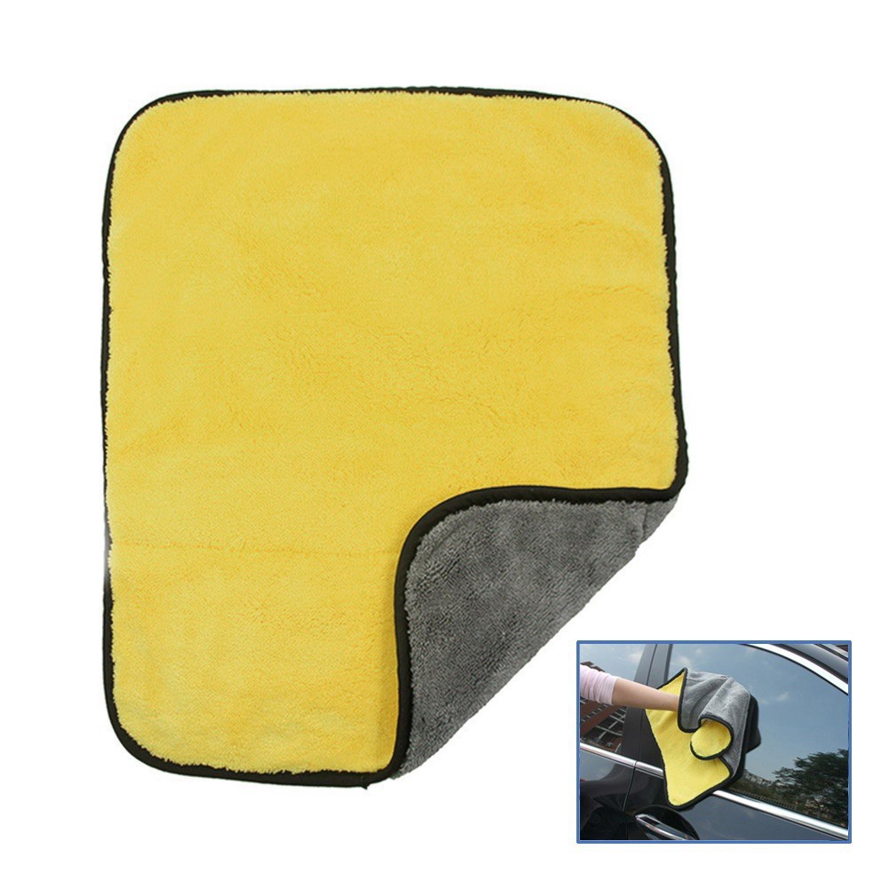 Khăn Lau Xe Vải Dày Sợi Lông Microfiber Làm Sạch Đánh Bóng