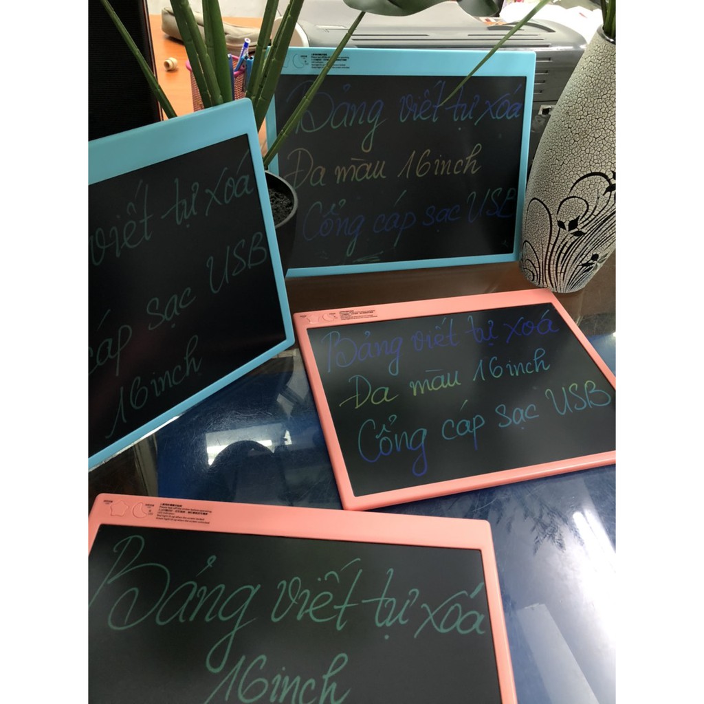 Bảng viết, bảng vẽ điện tử thông minh tự động xóa 16 inch.
