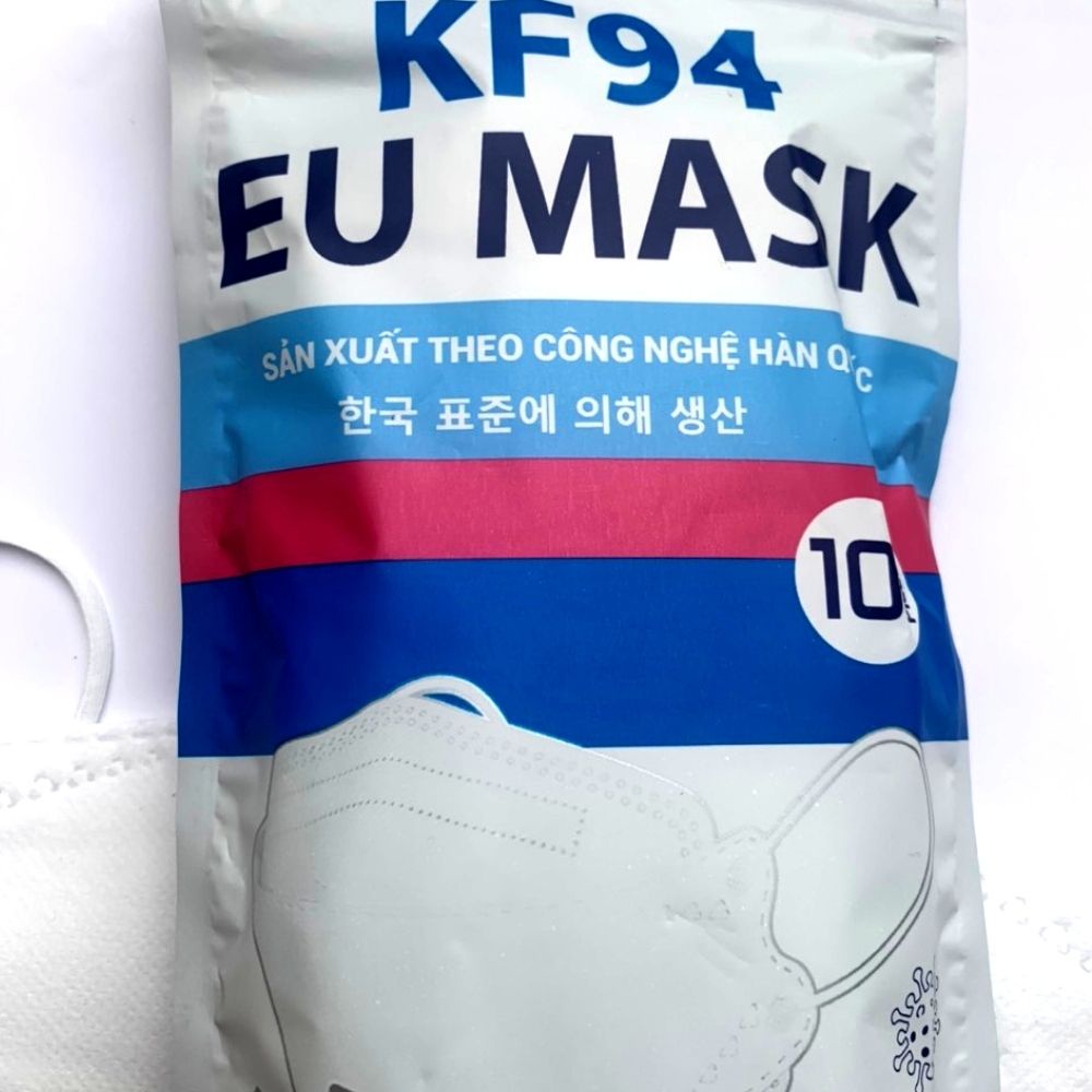 KHẨU TRANG 4D EU MASK gồm 4 lớp Kháng Khuẩn Cao Cấp ngừa Vi Khuẩn Khói Bụi thoáng Khí ko mờ kính lem son