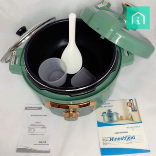 Nồi áp suất điện đa năng Nineshield 4L chính hãng, nấu lẩu, nấu cháo, nấu cơm, ninh xương, chiên xào binhtum1045