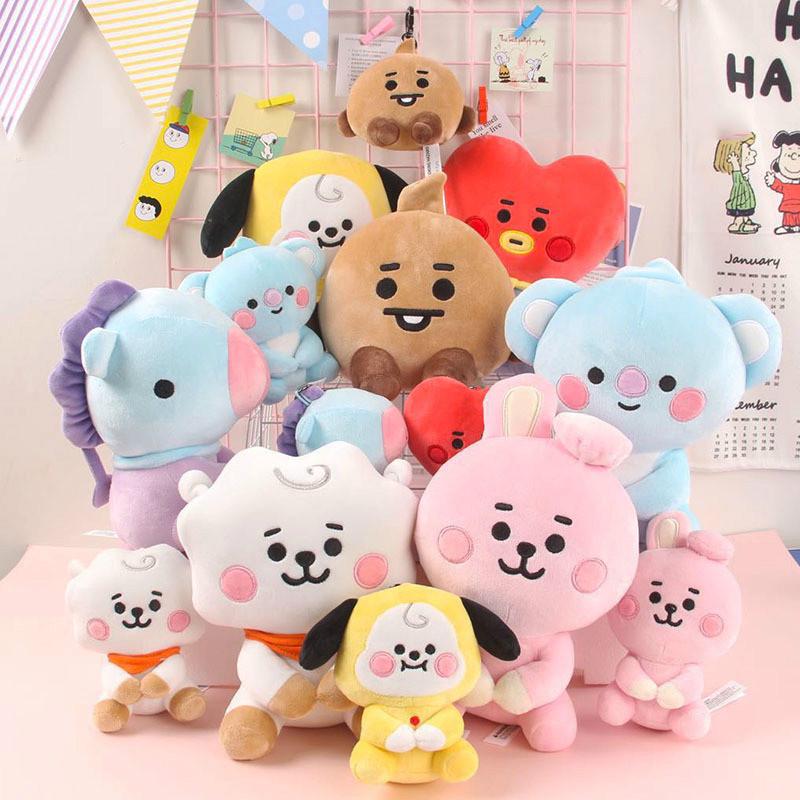 Móc khóa hình búp bê BT21 nhồi bông dễ thương kích thước 20cm