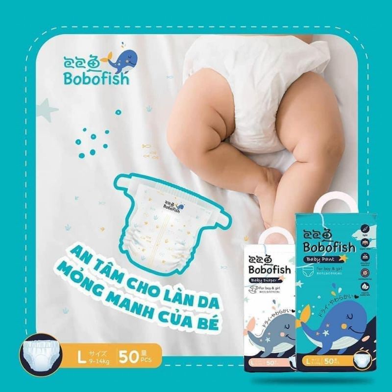 Tã quần em bé Bobofish công nghệ Nhật size M/L/XL/XXL