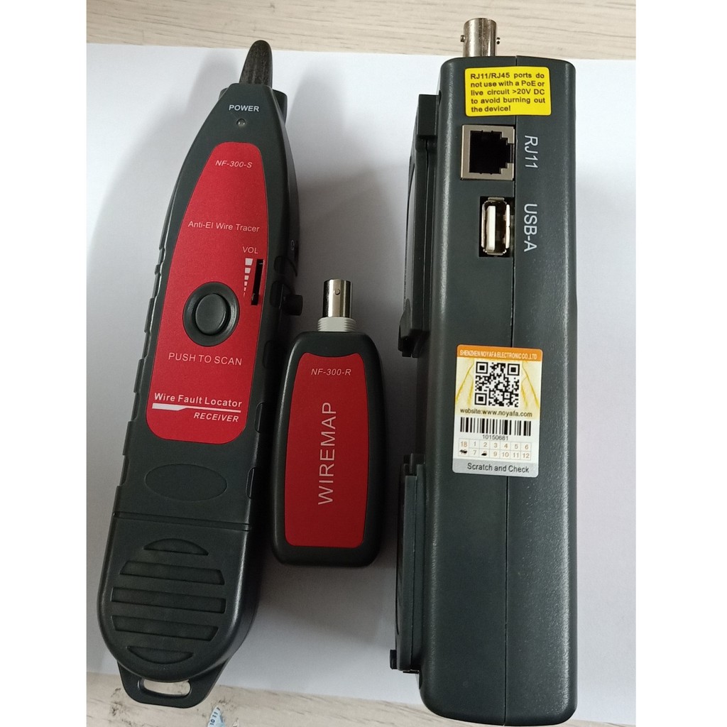 Bộ test cáp NOYAFA NF-300 đa năng chính hãng, kèm 2 pin 9V. BH 12 tháng