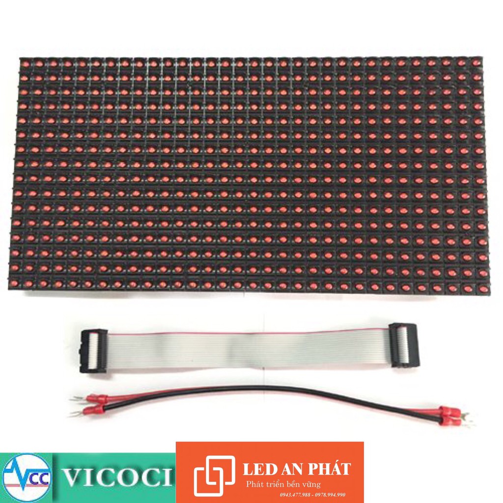 Module led P10 màu đỏ ngoài trời ( Led P10 đỏ ngoài trời) đủ phụ kiện