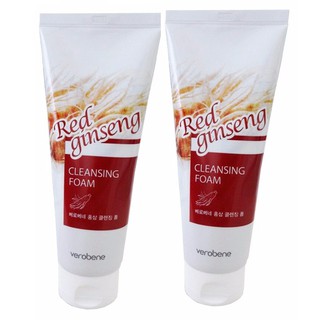 Combo 2 Sữa Rửa Mặt Hồng Sâm_VEROBENE RED GINSENG CLEANSING FOAM 150ml