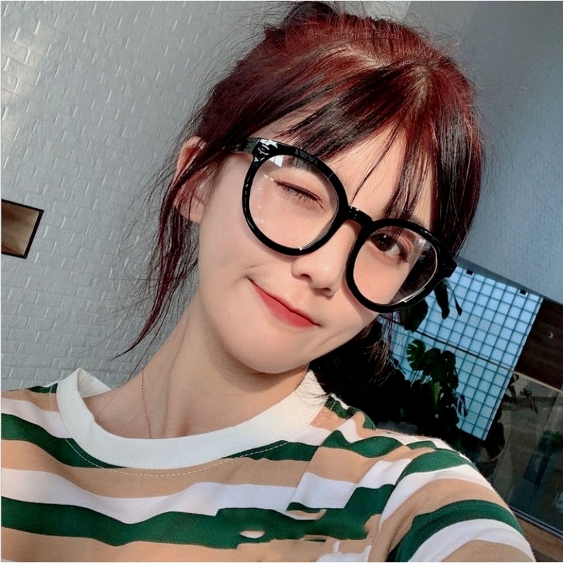 Mắt kính chống bức xạ trong suốt kiểu Hàn Quốc cổ điển unisex