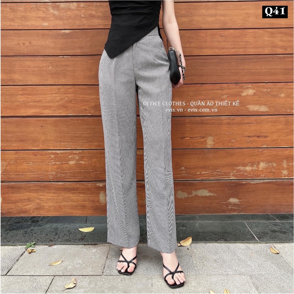 Set áo cotton co giãn quần ống suông siêu hack dáng Q41