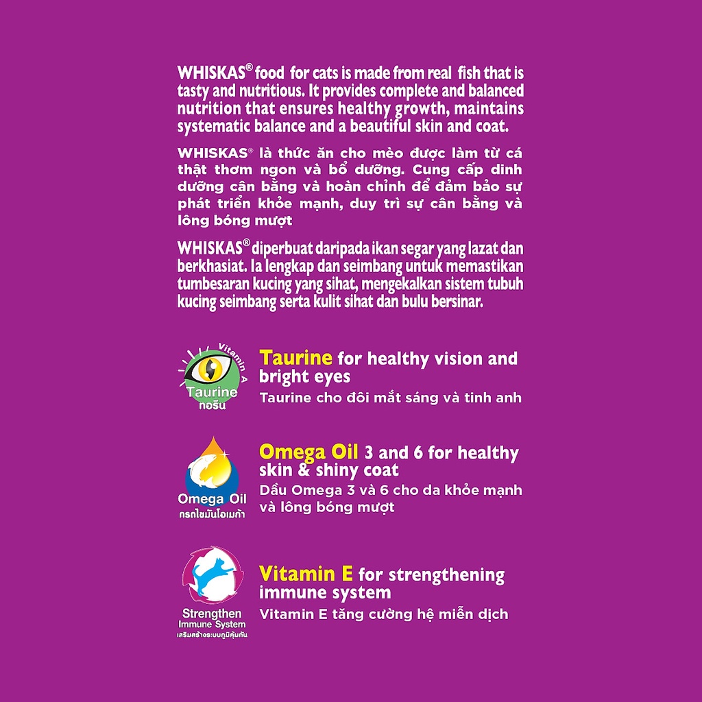 MTPETSHOP Thức ăn mèo con Whiskas vị cá biển &amp; sữa 1.1kg