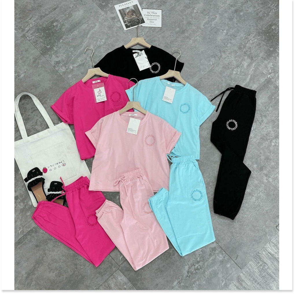 SET BỘ THUN TAY NGẮN,QUẦN DÀI NỮ NHIỀU MÀU XINH XẮN HỢP CHO MÙA HÈ THỜI TRANG MỚI KME