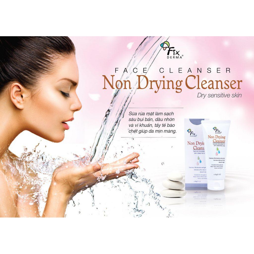 Fixderma Sữa Rửa Mặt Cho Da Khô – Nhạy Cảm Non Drying Cleanser 60g