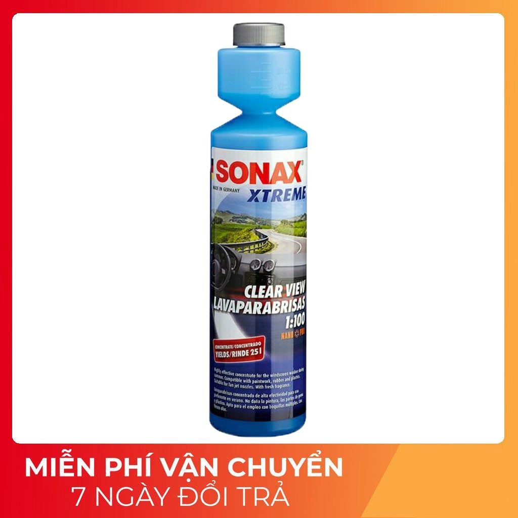 Nước rửa kính ô tô cao cấp Sonax Xtreme Clear View 1:100 NanoPro 250ml Soanx 271141