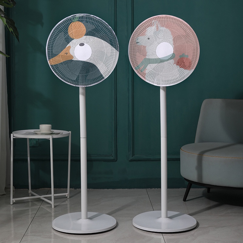 Vỏ Bọc Quạt Điện Chống Bụi Chống Kẹt Tay Họa Tiết Hoạt Hình Bảo Vệ An Toàn Cho Bé