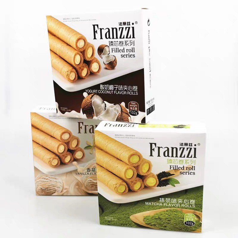 Bánh quy cao cấp Franzzi cuộn 102gram 3 vị !