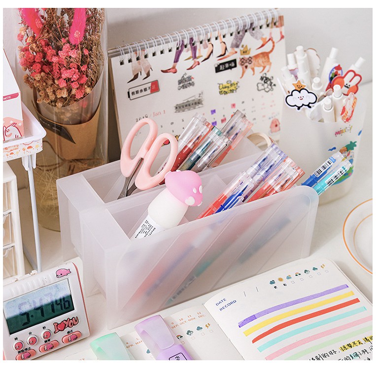 Kệ đựng bút để bàn tiện dụng hữu ích storage box pen holder nhiều màu sắc lựa chọn