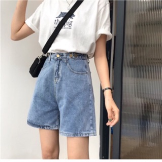 ✅Quần Jeans Ngố Nữ Đai Nút