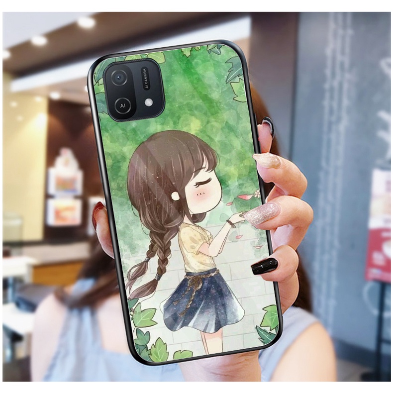 Ốp Lưng OPPO A16K mặt kính cường lực cao cấp