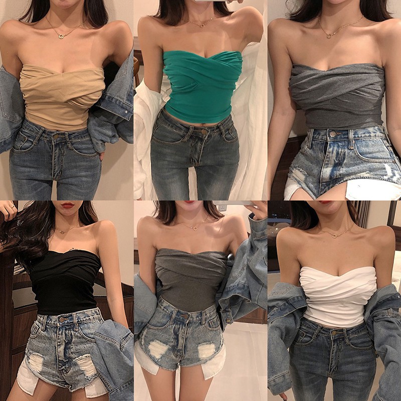 Áo Croptop Áo Quây Ngực Không Dây Dáng Ôm Quyến Rũ Trẻ Trung Hợp Thời Trang | BigBuy360 - bigbuy360.vn