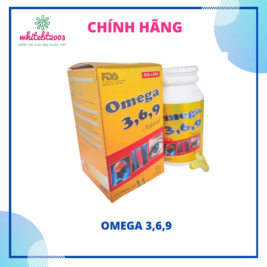 Viên uống Omega 3, 6, 9 thiên nhiên: bổ não, tăng trí nhớ, sáng mắt