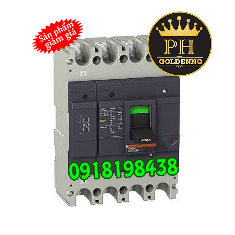 Aptomat - MCCB Schneider 4P 400A 50kA EZC400H4400N