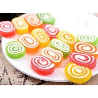 500G Kẹo dẻo xoắn khoanh sắc màu