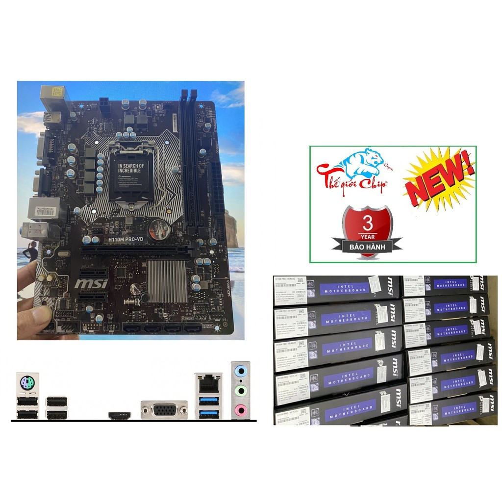 Bo Mạch Chủ (Mainboard) MSI H110M PRO-VH (CTY Box-3 Năm)