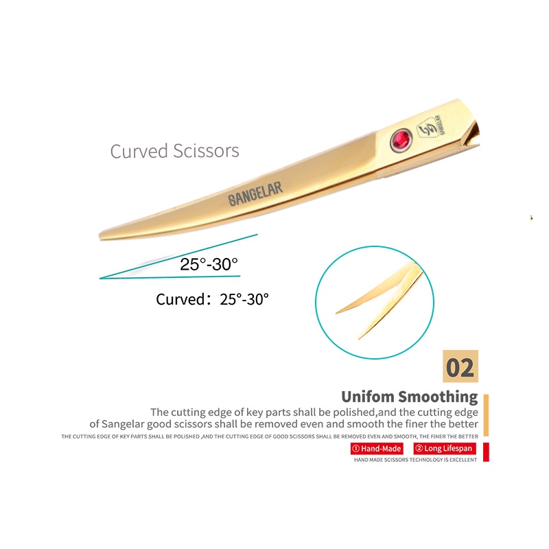 Sangelar Kéo Cắt Tỉa Lông Thú Cưng 7 inch Chuyên Nghiệp