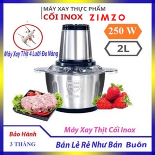 Cối xay thịt inox, máy xay thịt đa năng food processor cối inox 2l cao cấp
