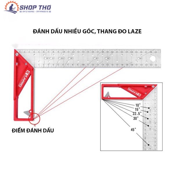 Thước vuông góc Kapro 353 (353 LEDGE-IT SQUARE)