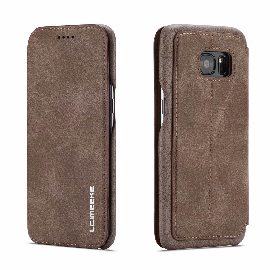 Bao da điện thoại nắp gập thiết kế đơn giản cho Samsung Galaxy S7 Edge | BigBuy360 - bigbuy360.vn