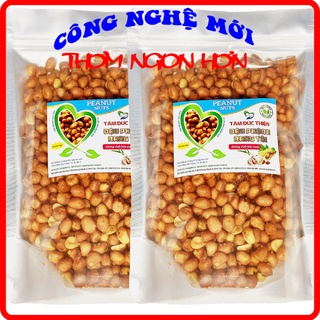 Combo 1KG Đậu Phộng Rang Tỏi Ớt Tâm Đức Thiện (2 x Túi 500GR) đồ ăn vặt đậu hạt đậu phộng chấy tỏi