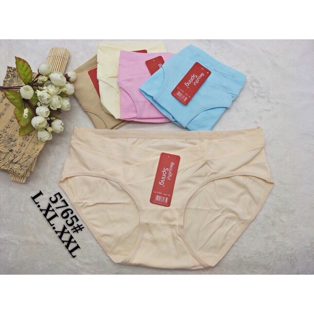 QUẦN LÓT BẦU COTTON CẠP CHÉO TÚI ZIP LOẠI 1