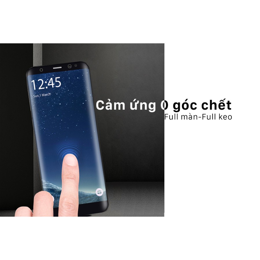 Miếng Dán Cường Lực Full Màn Keo Nước UV cho Samsung Galaxy S8