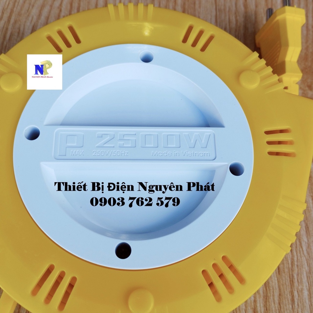 Ổ Cắm Xoay  Kéo Dài Công Suất Pmax: 2.500w - 250V/50Hz