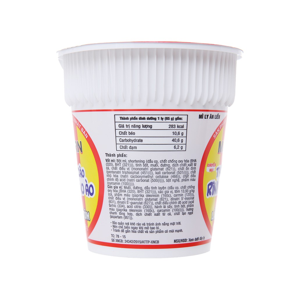 Mì ly Modern hương vị lẩu thái tôm 65g