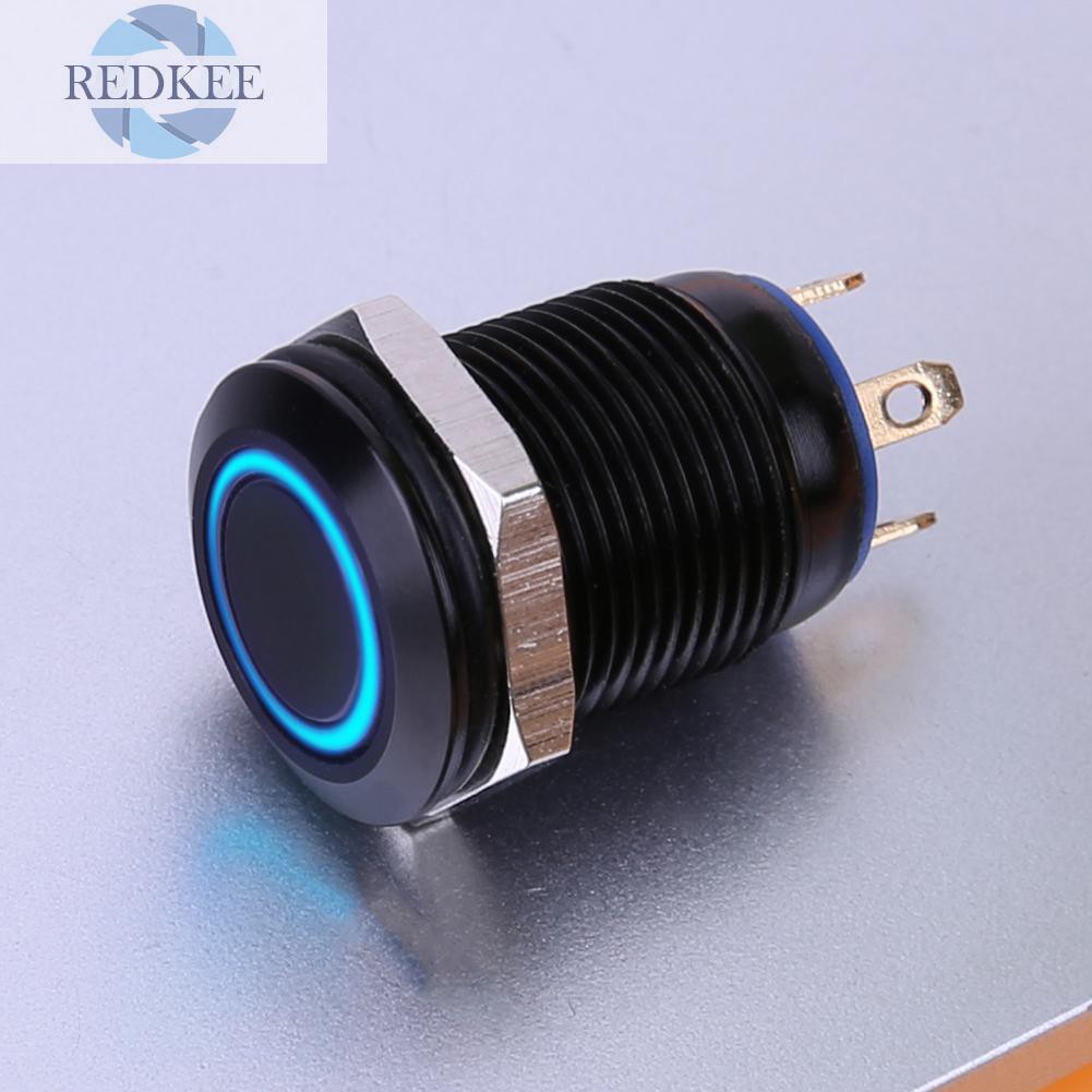 Công Tắc Nút Nhấn Có Đèn Led 12mm Chống Thấm Nước