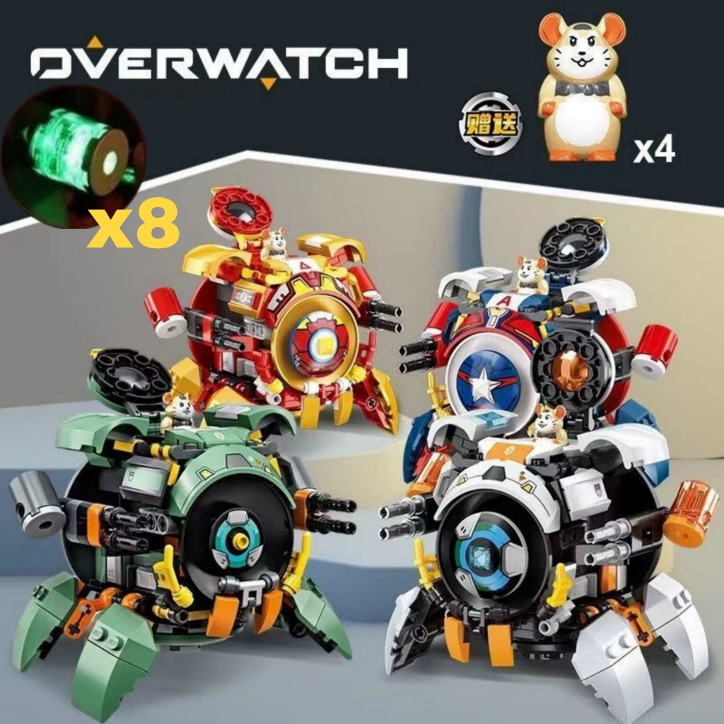 (Có Đèn LED) Đồ Chơi Lắp Ráp LEGO Overwatch Wrecking Ball Hamster Ghép 12 Trong 1 - 234 Chi Tiết - Cho Trẻ Em