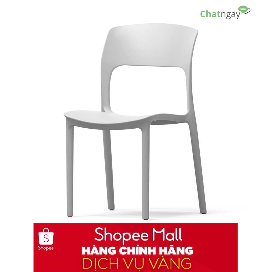 FREESHIP 99K TOÀN QUỐC_GHẾ NHỰA DUY TÂN CÀ PHÊ LEXO MÀU XÁM TRO - THƯƠNG HIỆU DUY TÂN