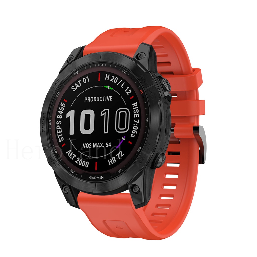 Dây Đeo Thay Thế Bằng Silicone 22MM Cho Garmin Fenix 7 6 6Pro Fenix 5 5 Plus Forerunner 945 935