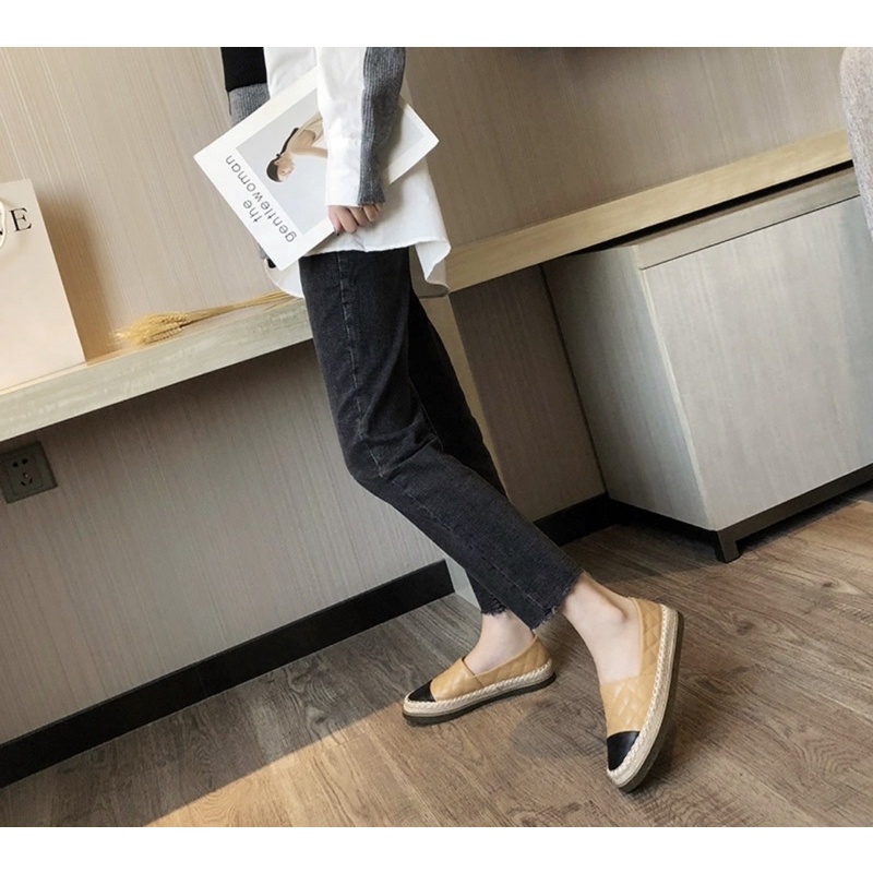 Giày lười đế cói 3cm