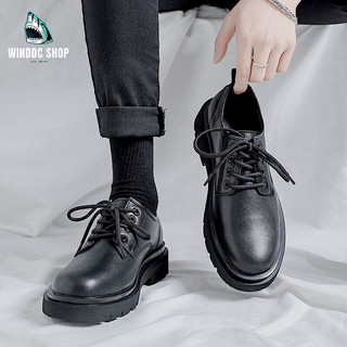 [ HÀNG CÓ SẴN ] [Da Xịn Không Nhăn] Giày Martin boots phong cách của ANH ren-up (đế cao 4cm.)