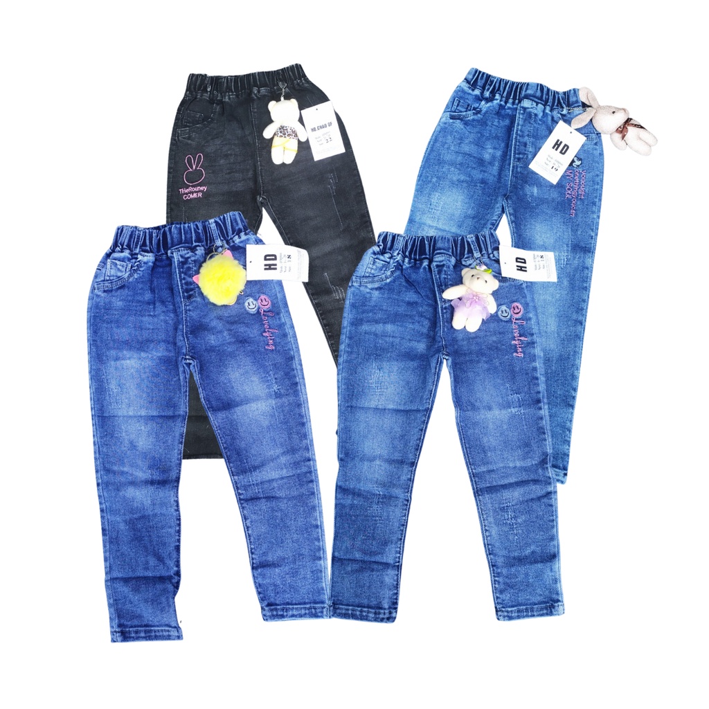 Quần jeans dài siêu xinh bé gái 10-25kg